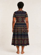 "Msuko" V Neck Midi Dress 2