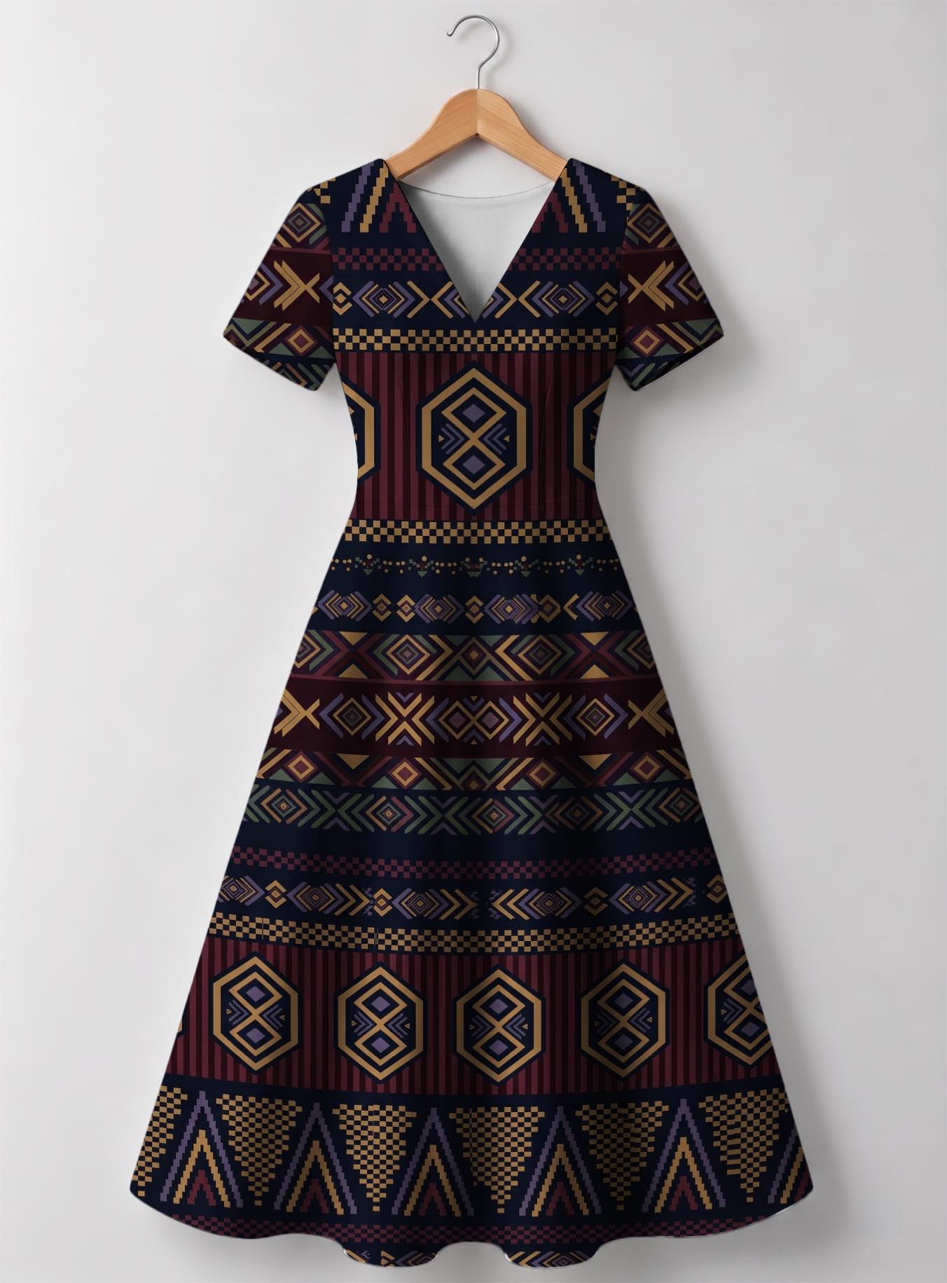 "Msuko" V Neck Midi Dress Promo