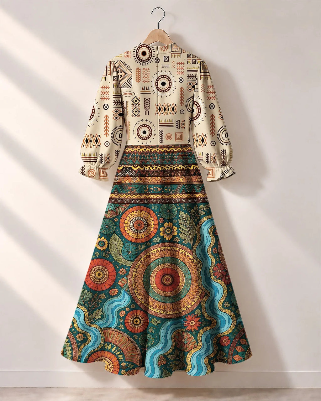"Mto" Long Puff Sleeve Dress