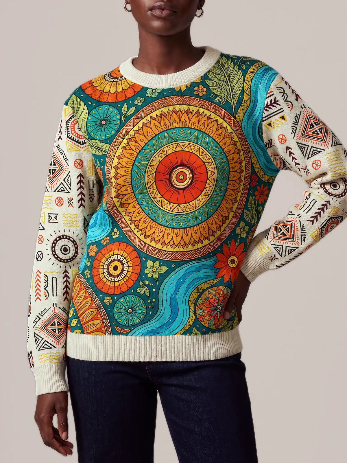 "Mto" Sweatshirt — styled view on model
