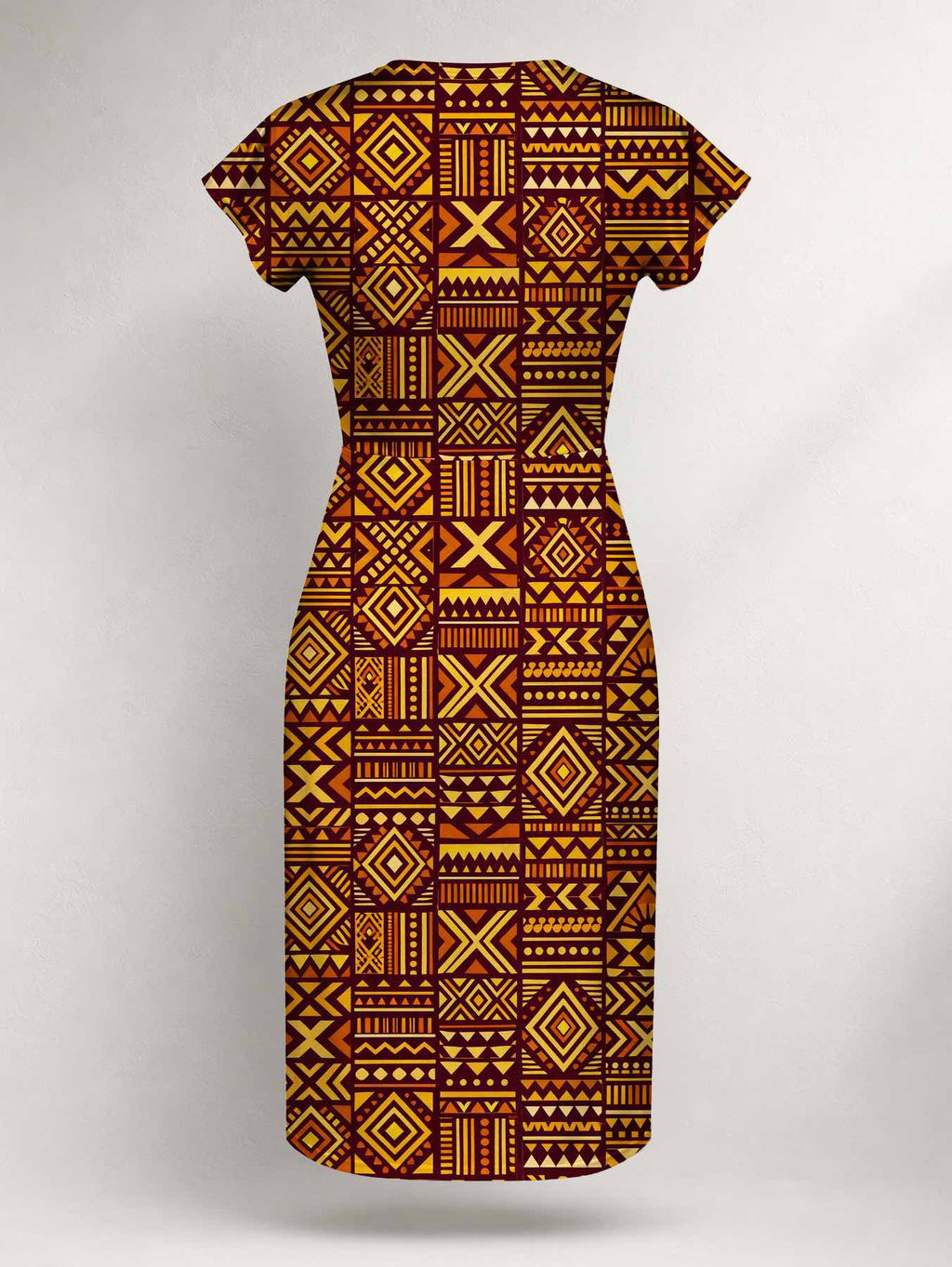"Mudcloth" Cap Sleeve Midi Dress Promo