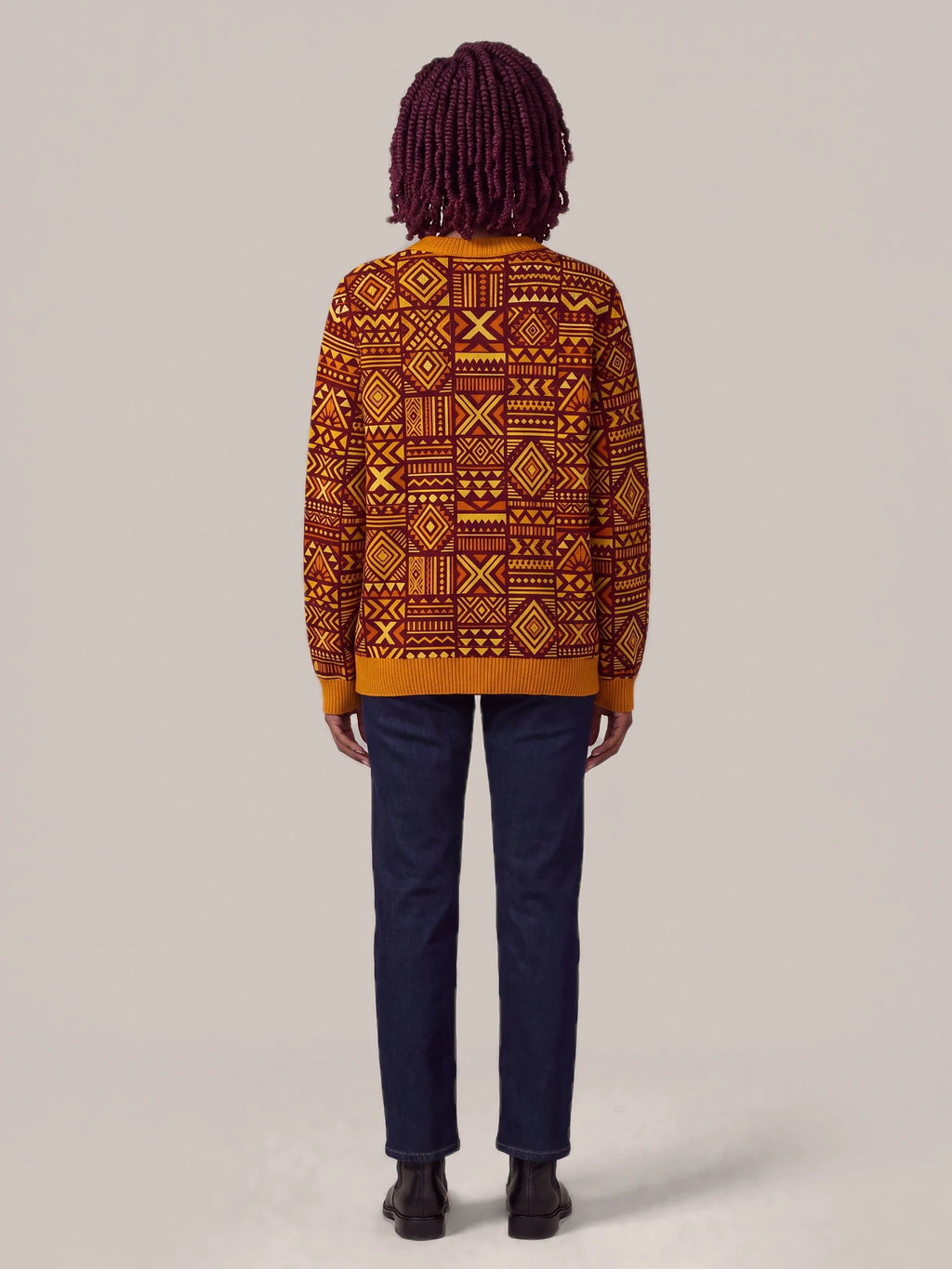"Mudcloth" Sweatshirt — back view on model