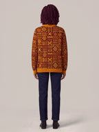 "Mudcloth" Sweatshirt — back view on model