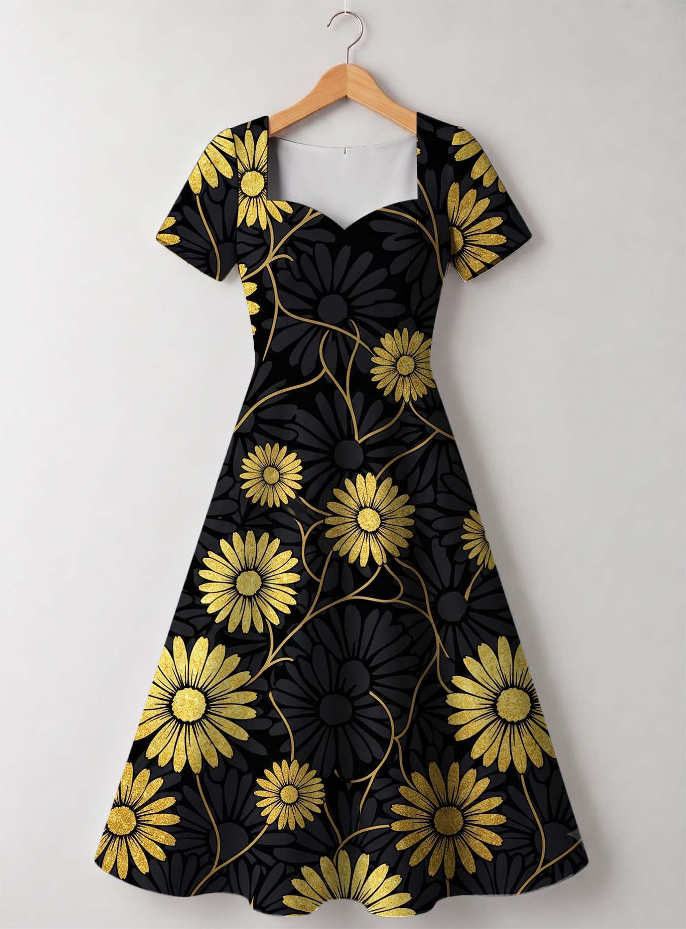 "Mulika" Sweetheart Midi Dress