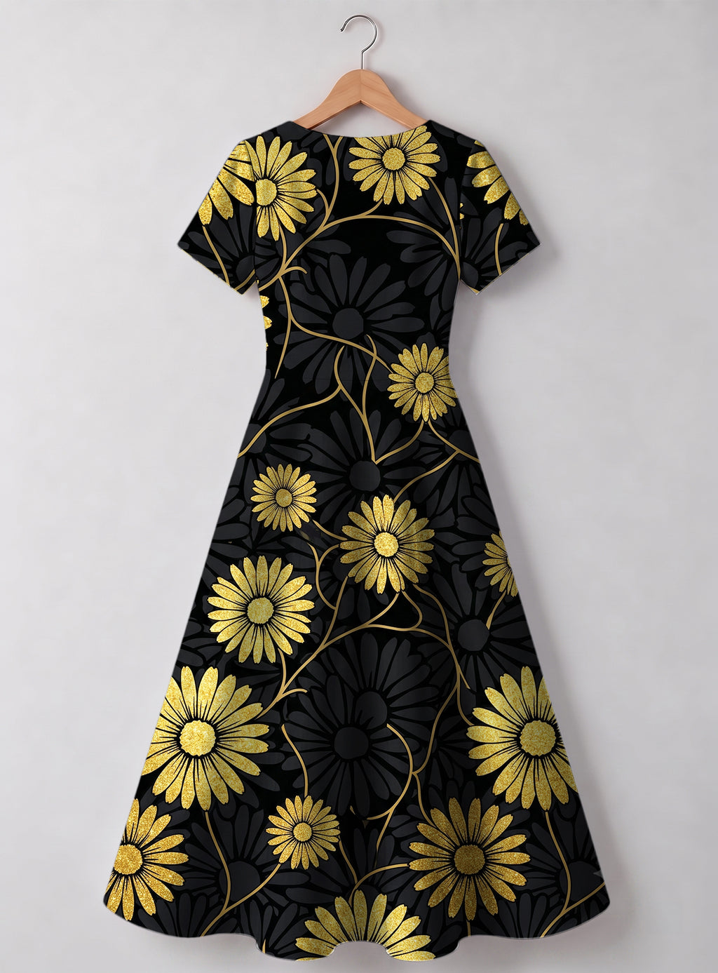 "Mulika" V Neck Midi Dress