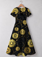 "Mulika" V Neck Midi Dress