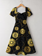 "Mulika" V Neck Midi Dress