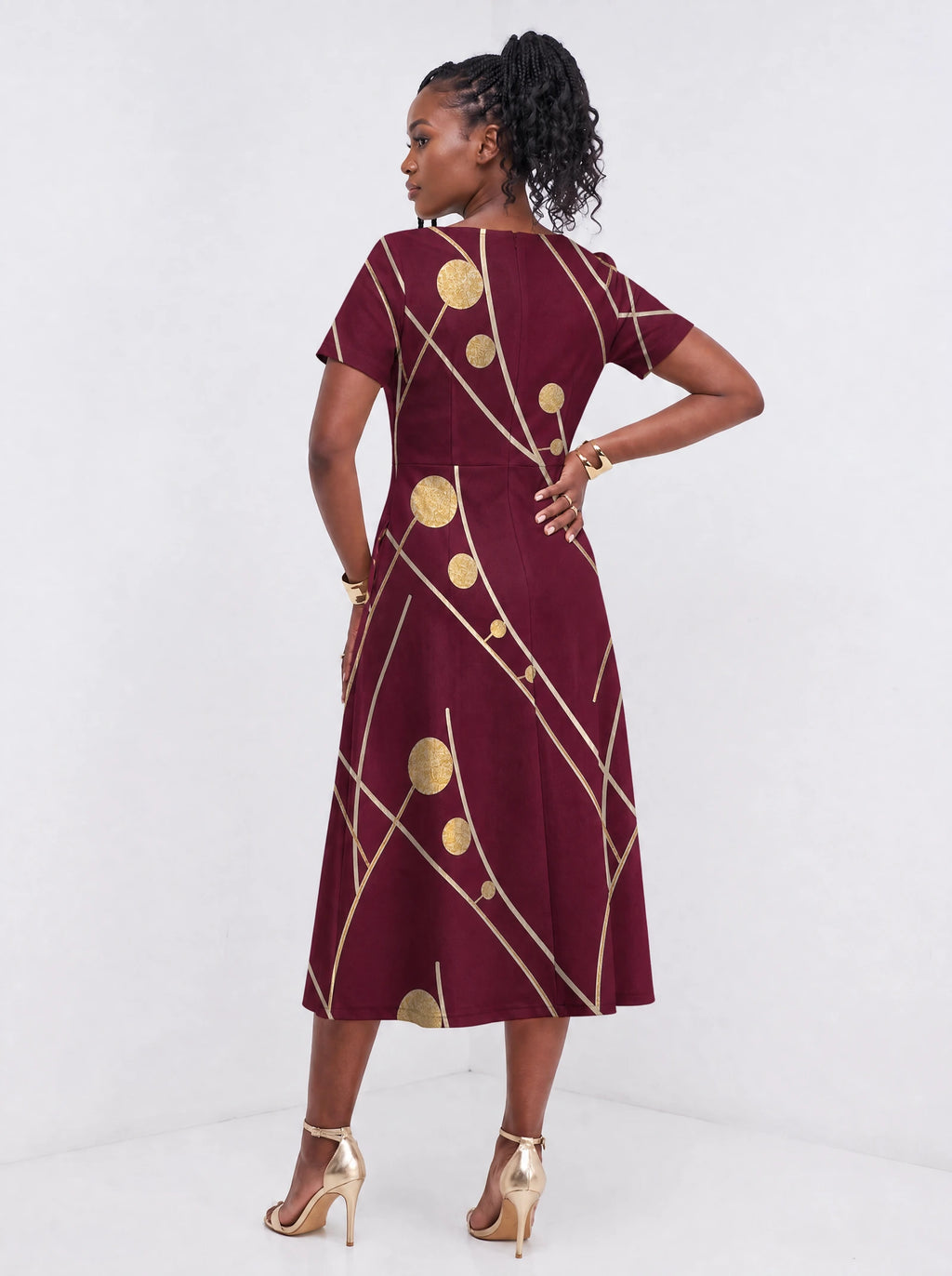 "Mvinyo" Sweetheart Midi Dress