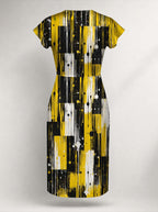 "Mvua" Cap Sleeve Midi Dress Promo
