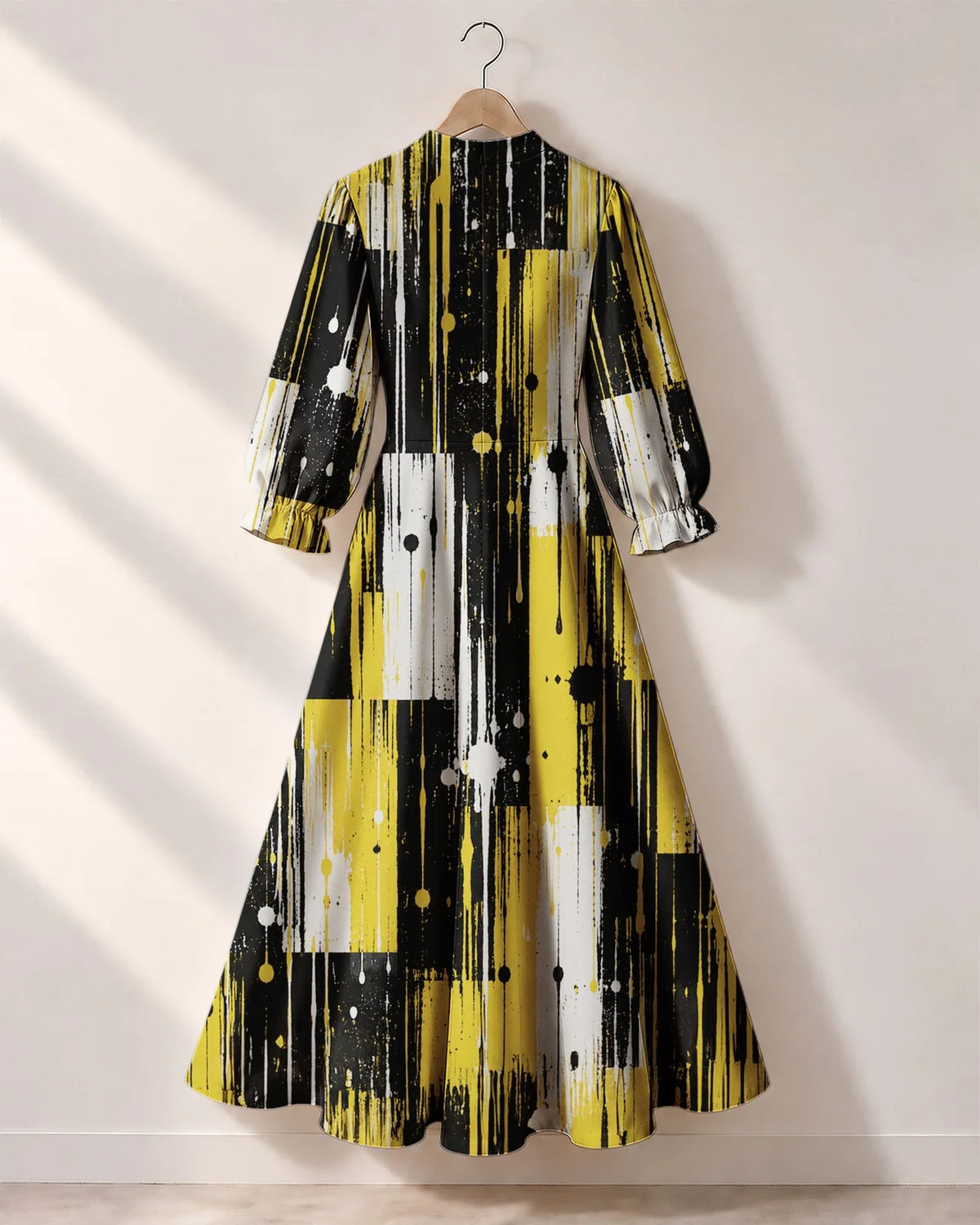 "Mvua" Long Puff Sleeve Dress