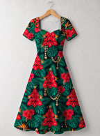 "Mvuli" Sweetheart Midi Dress — front flat