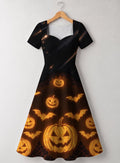 "Mwako" Halloween Sweetheart Midi Dress
