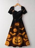 "Mwako" Halloween Sweetheart Midi Dress
