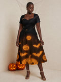 "Mwako" Halloween Sweetheart Midi Dress Promo
