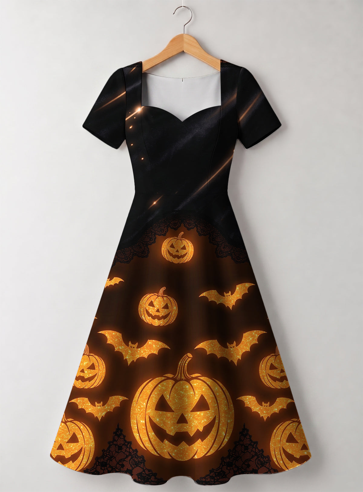 "Mwako" Halloween V Neck Midi Dress