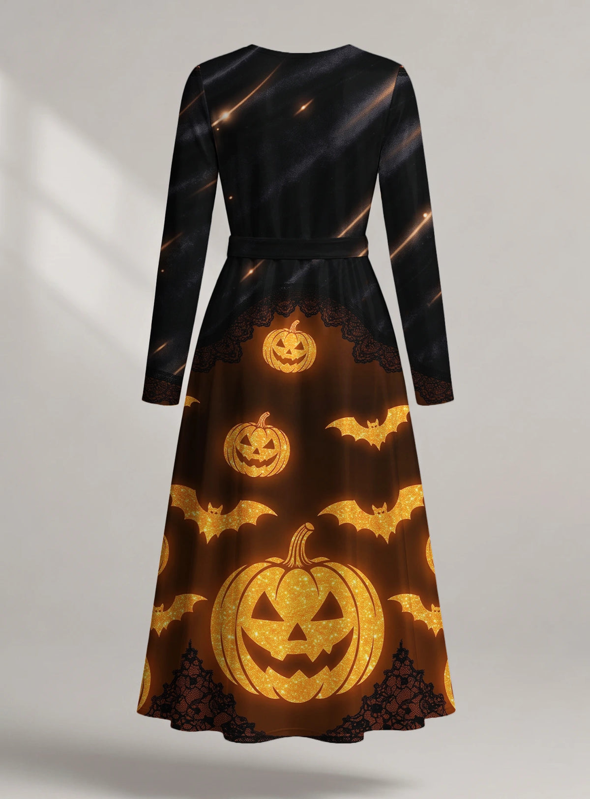 "Mwako" Halloween Long Sleeve Midaxi Dress
