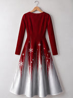 "Mwali" Long Sleeve Sweetheart Midi Dress — back view