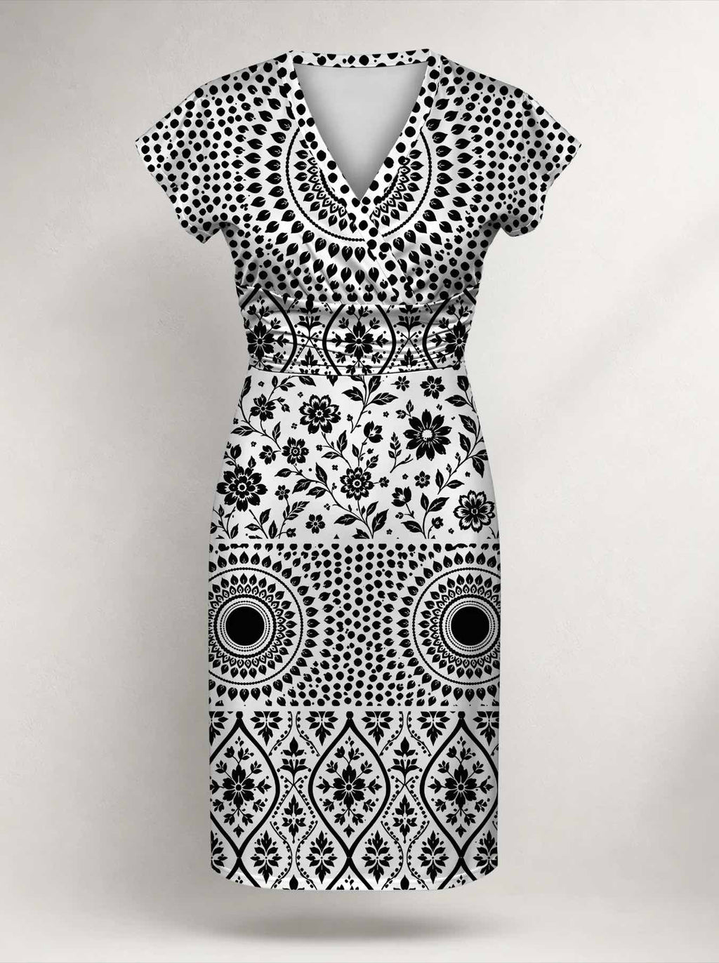 "Mwanga" Cap Sleeve Midi Dress