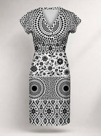 "Mwanga" Cap Sleeve Midi Dress