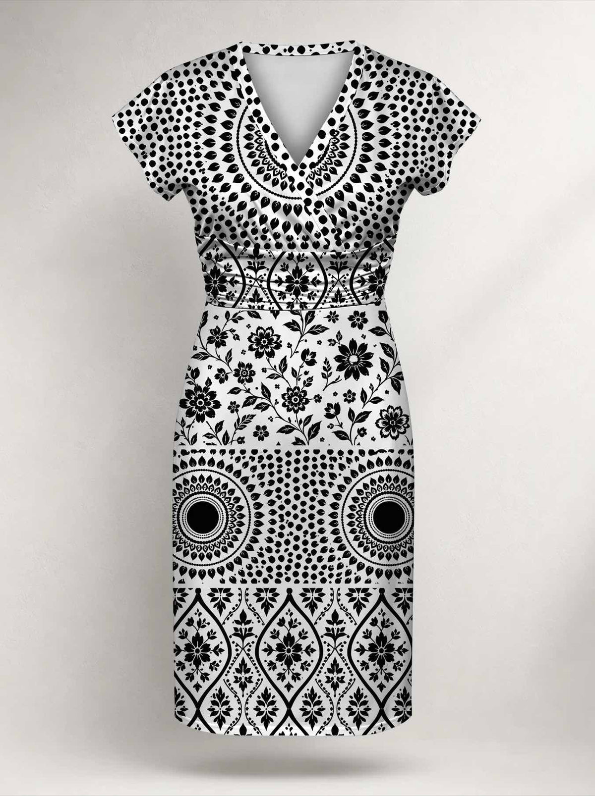 "Mwanga" Cap Sleeve Midi Dress