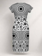 "Mwanga" Cap Sleeve Midi Dress