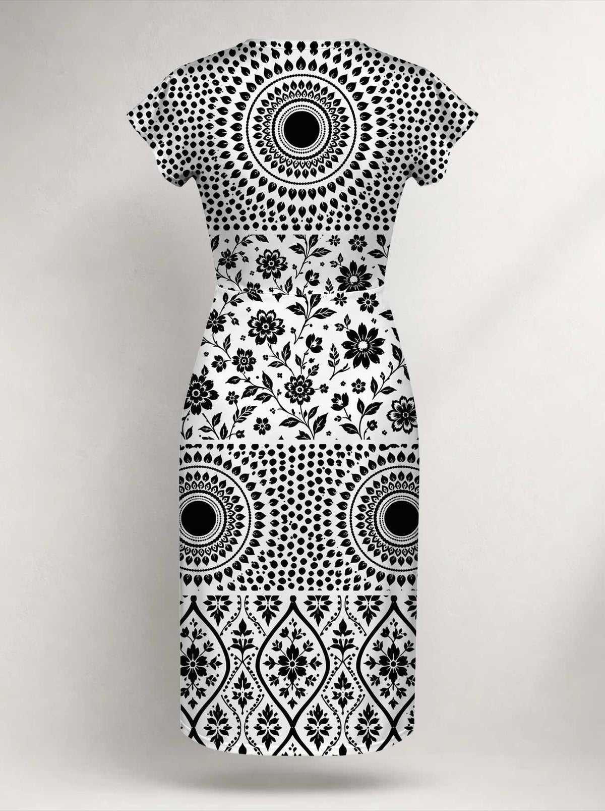 "Mwanga" Cap Sleeve Midi Dress