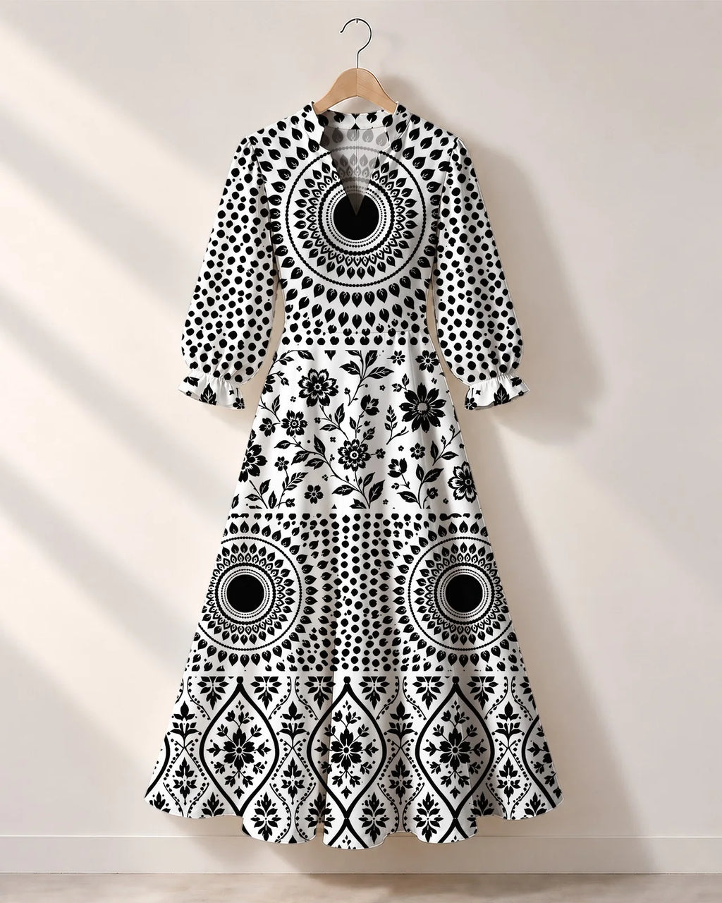 "Mwanga" Long Puff Sleeve Dress