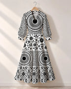 "Mwanga" Long Puff Sleeve Dress
