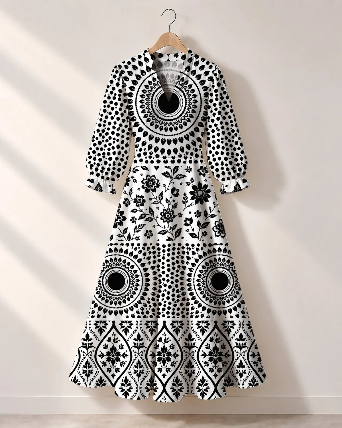 "Mwanga" Long Puff Sleeve Dress