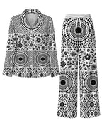 "Mwanga" Pajama Set — flat lay of the shirt and pants