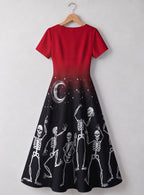 "Mwezi" Halloween Sweetheart Midi Dress
