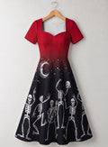 "Mwezi" Halloween Sweetheart Midi Dress