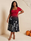 "Mwezi" Halloween Sweetheart Midi Dress Promo