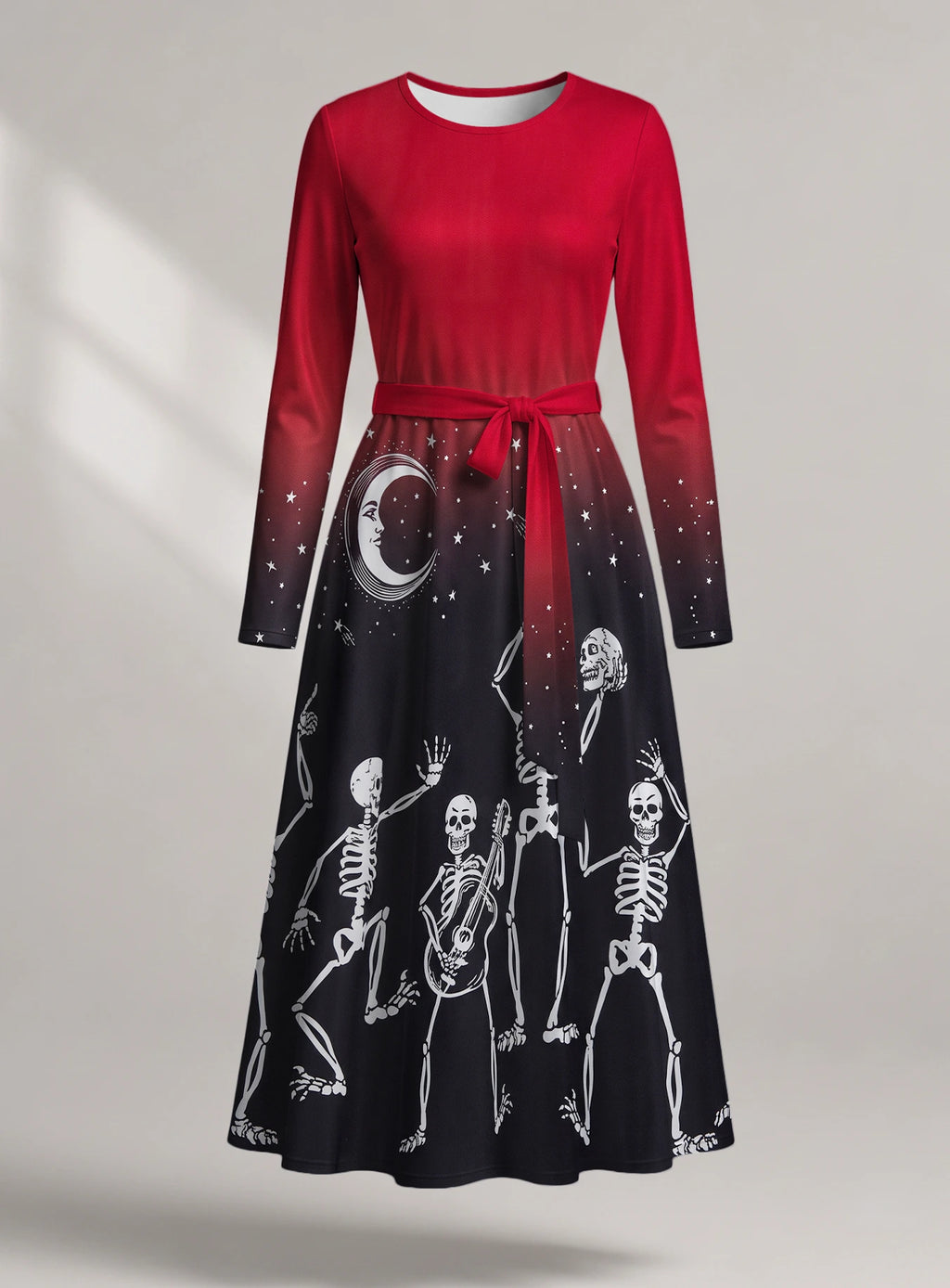 "Mwezi" Halloween Long Sleeve Midaxi Dress