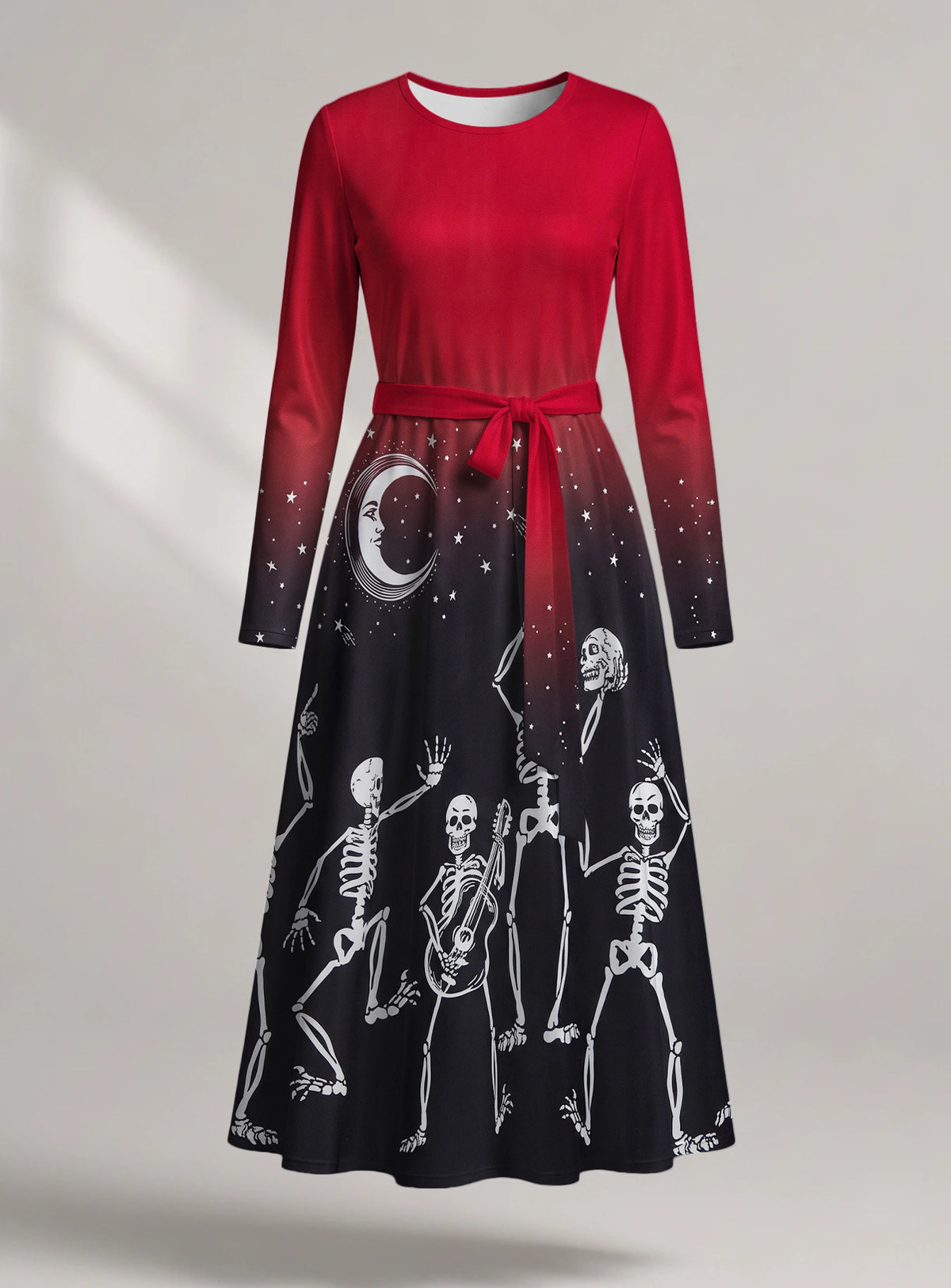 "Mwezi" Halloween Long Sleeve Midaxi Dress
