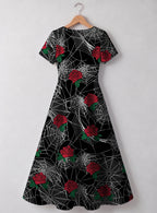 "Mwiba" Halloween Sweetheart Midi Dress