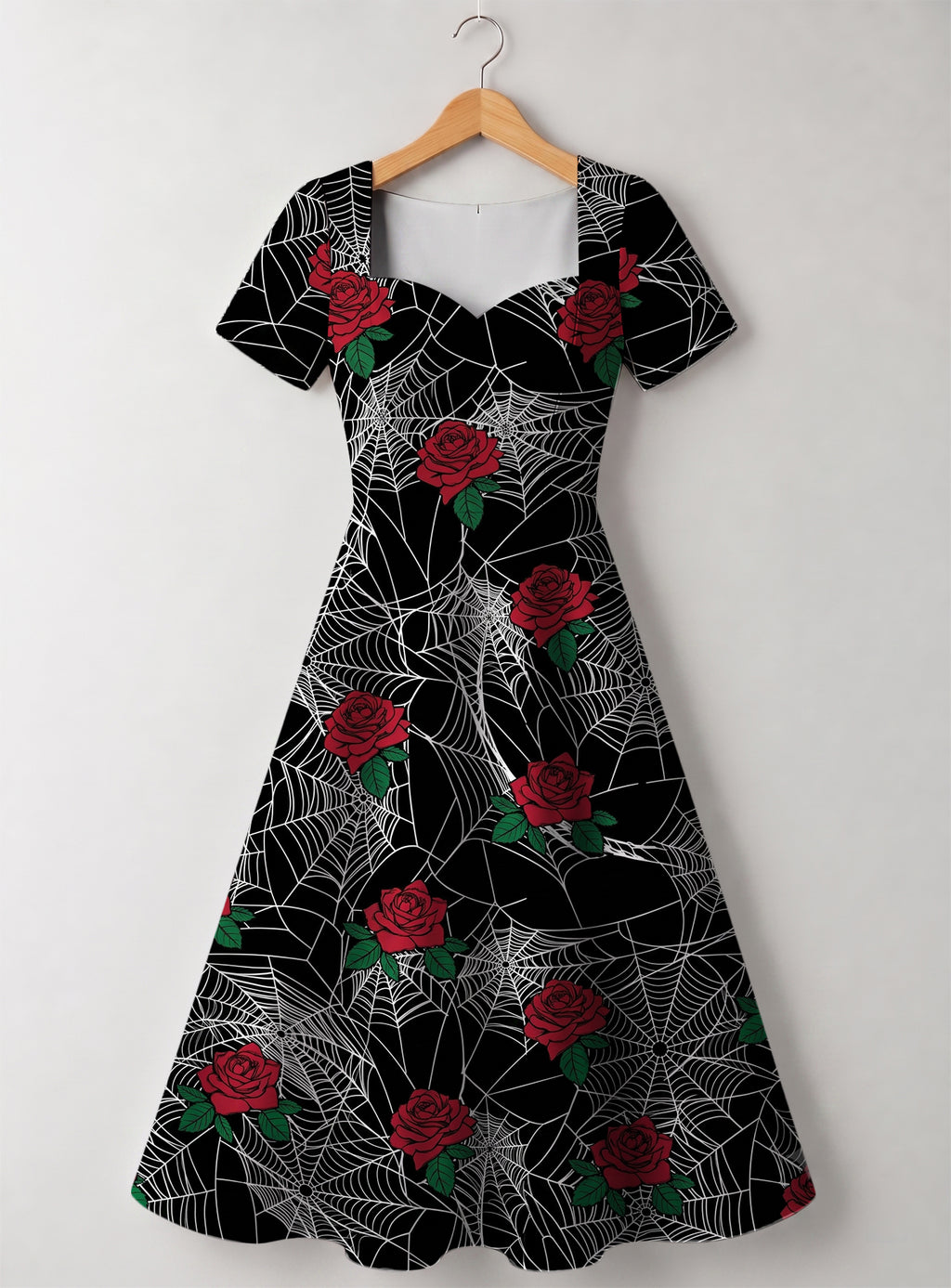 "Mwiba" Halloween Sweetheart Midi Dress