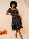 "Mwiba" Halloween Sweetheart Midi Dress Promo