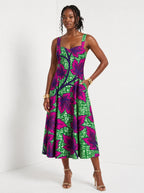 "Mzabibu" Corset Dress — front view on model