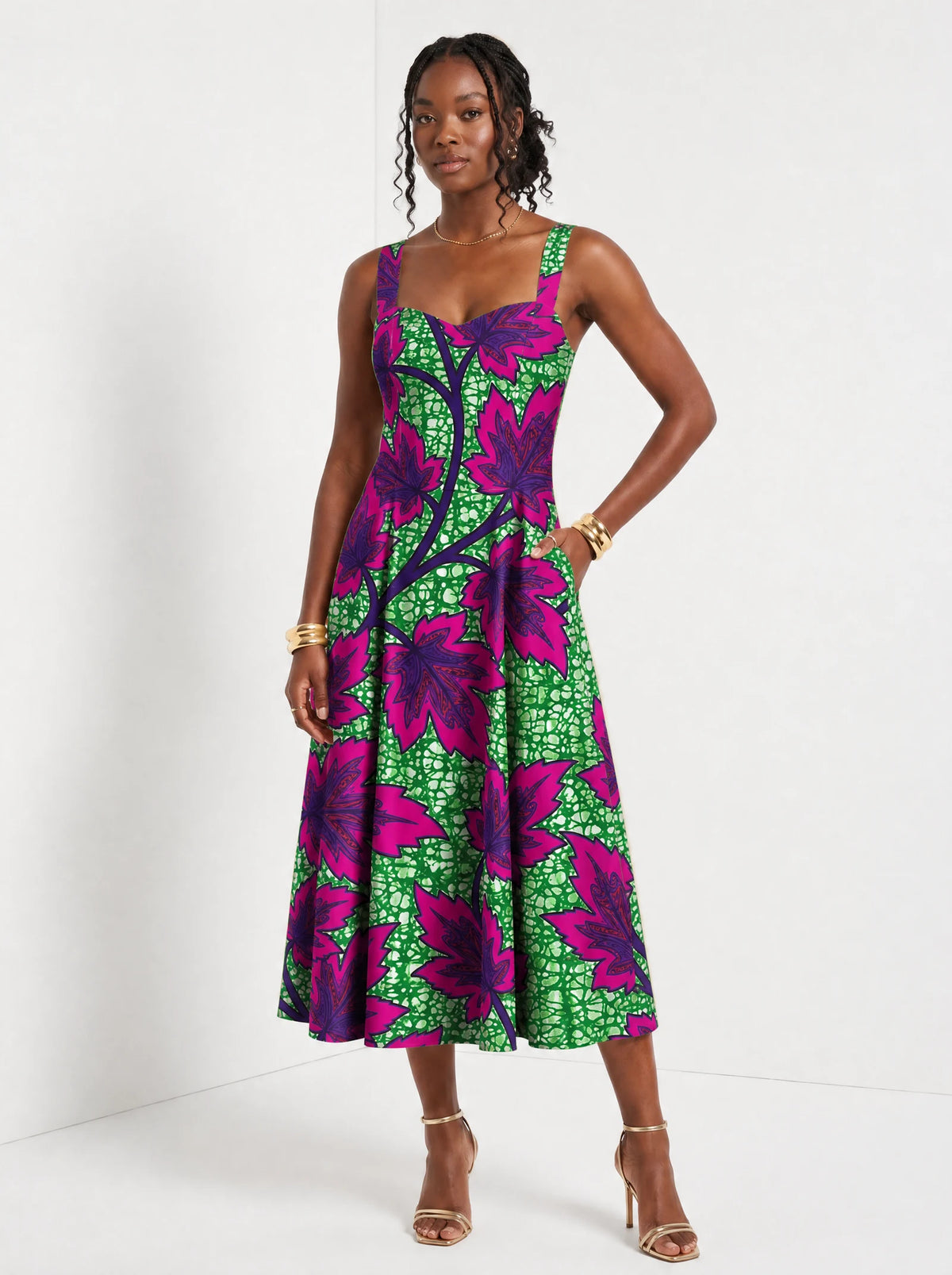 "Mzabibu" Corset Dress — front view on model