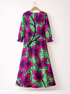 "Mzabibu" Long Sleeve Maxi Dress