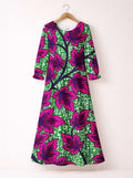 "Mzabibu" Long Sleeve Maxi Dress
