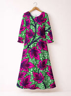 "Mzabibu" Long Sleeve Maxi Dress
