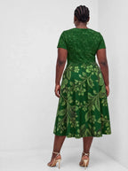 "Mzeituni" Sweetheart Midi Dress — back view on model