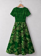"Mzeituni" Sweetheart Midi Dress — back flat