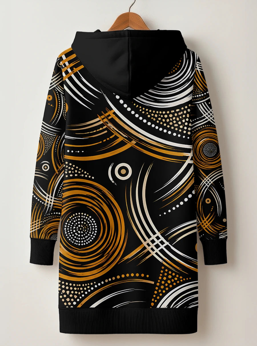 "Mzunguko" Hoodie Dress — back flat