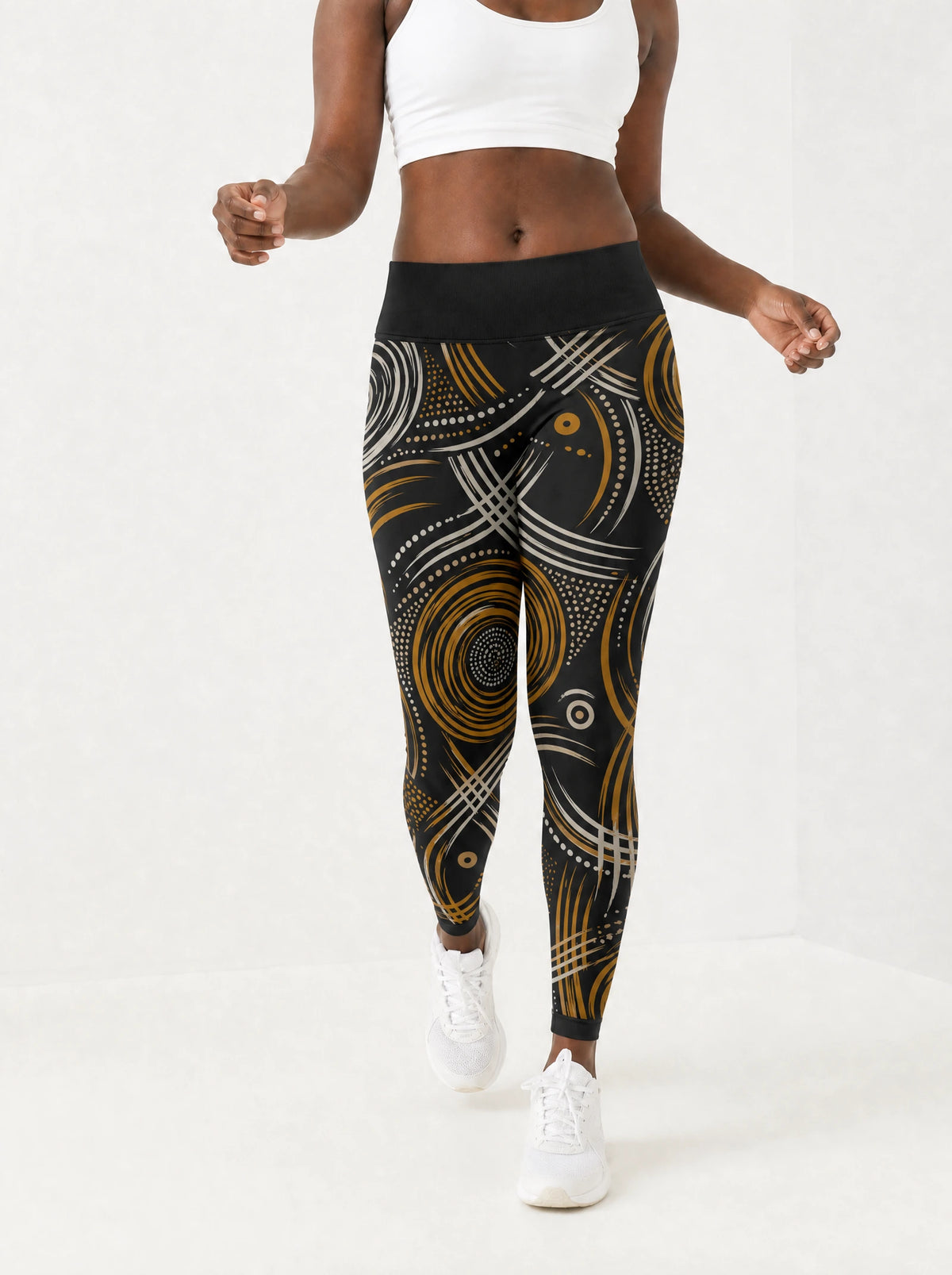 "Mzunguko" Leggings — front view on model