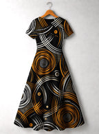 "Mzunguko" V Neck Midi Dress Promo