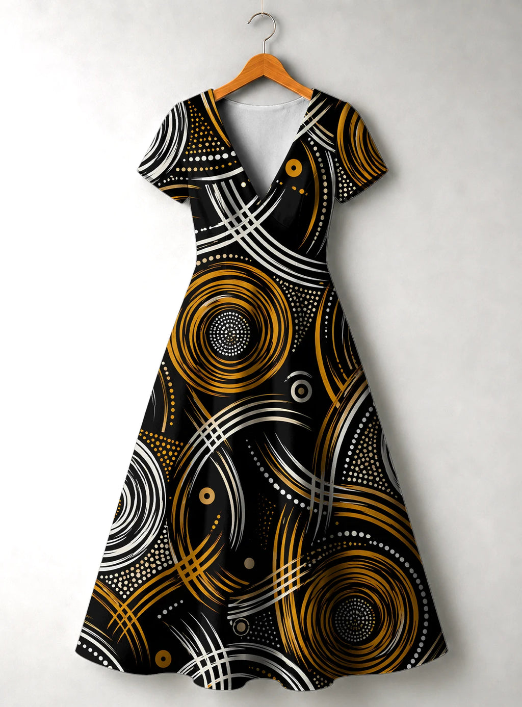 "Mzunguko" V Neck Midi Dress Promo