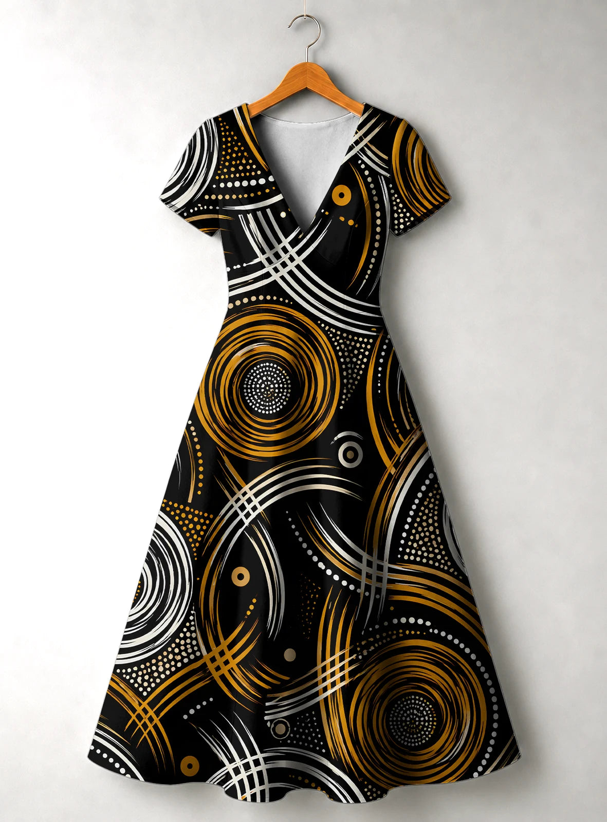 "Mzunguko" V Neck Midi Dress Promo